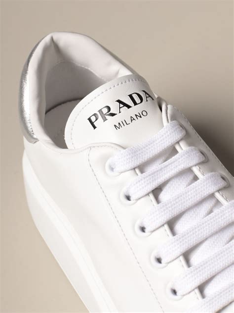 prada white flower shoes|prada shoes white sneakers.